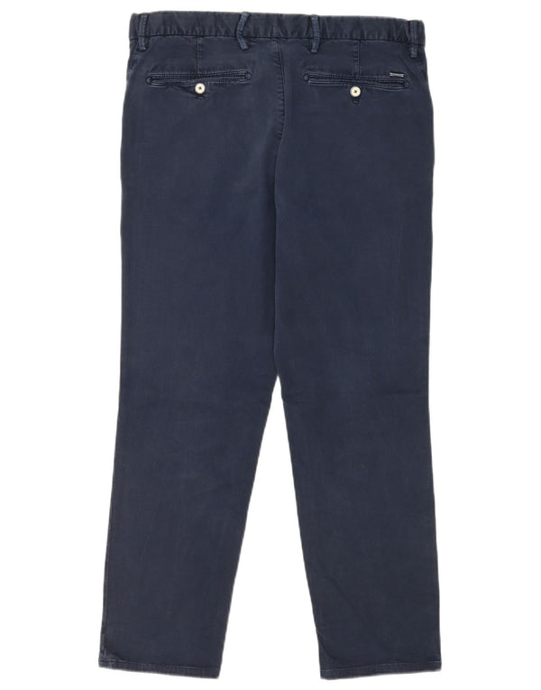 Massimo Dutti Pantalón Chino Slim Fit para Hombre EU 42 Large W32 L26 Azul Marino