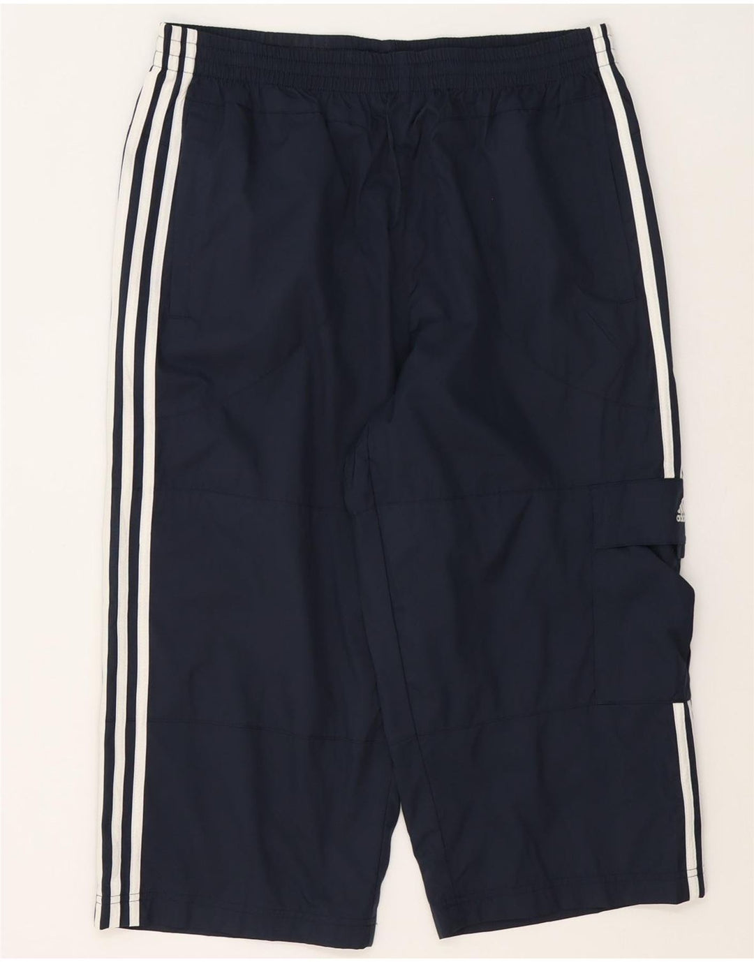Adidas Hombre Cargo Capri Pantalones De Chándal Grande Azul Marino Poliéster