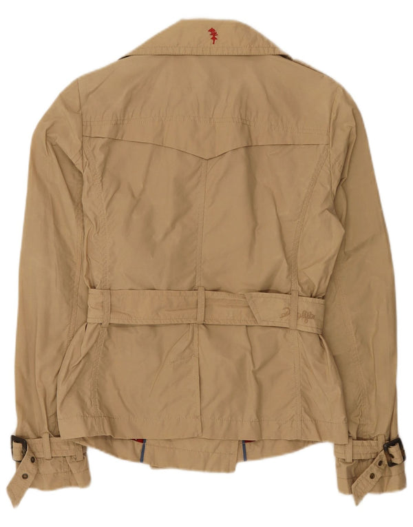 Playlife Gabardina corta para mujer UK 10 Small Algodón beige