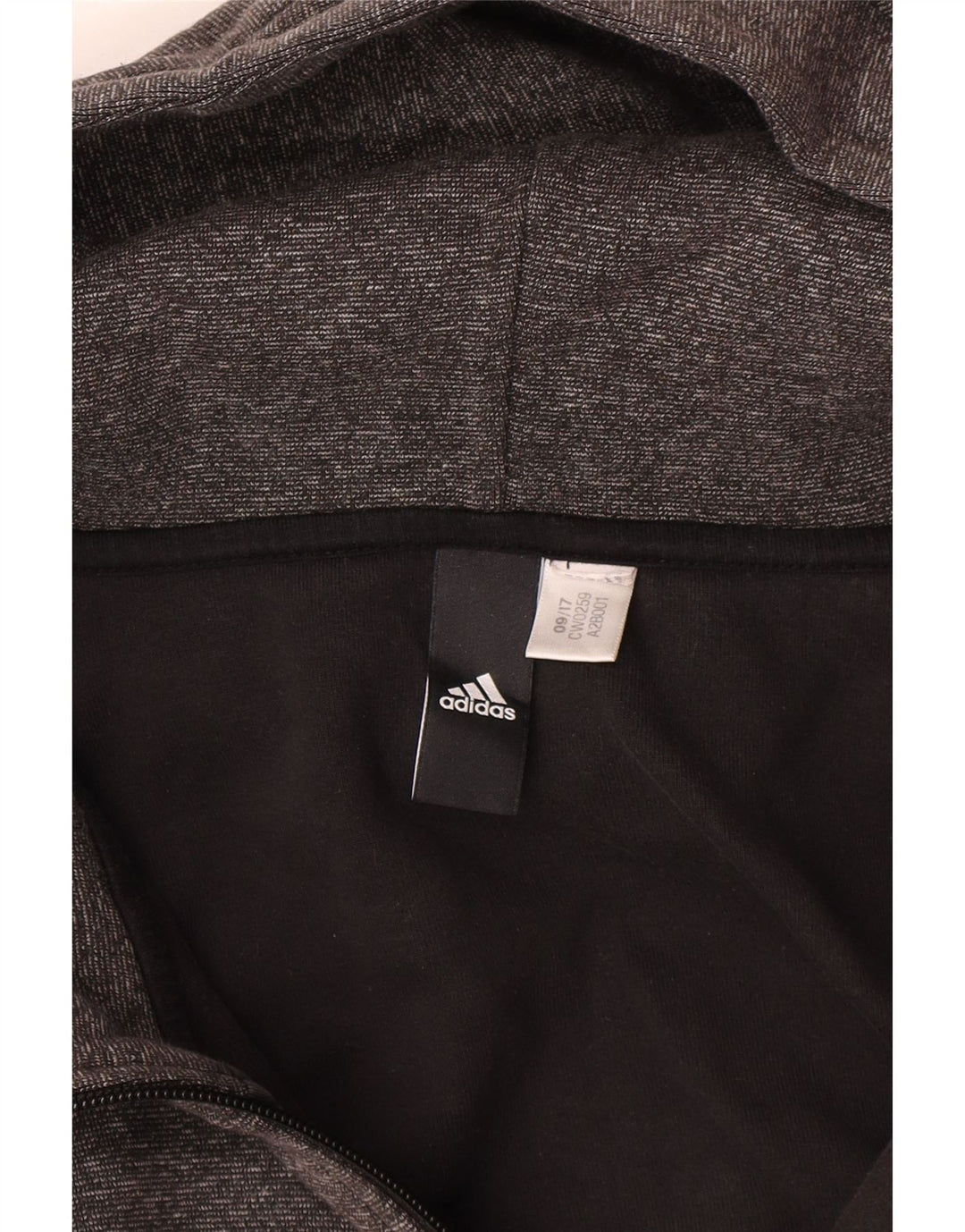Adidas Sudadera con capucha y cremallera para hombre 2XL Gris