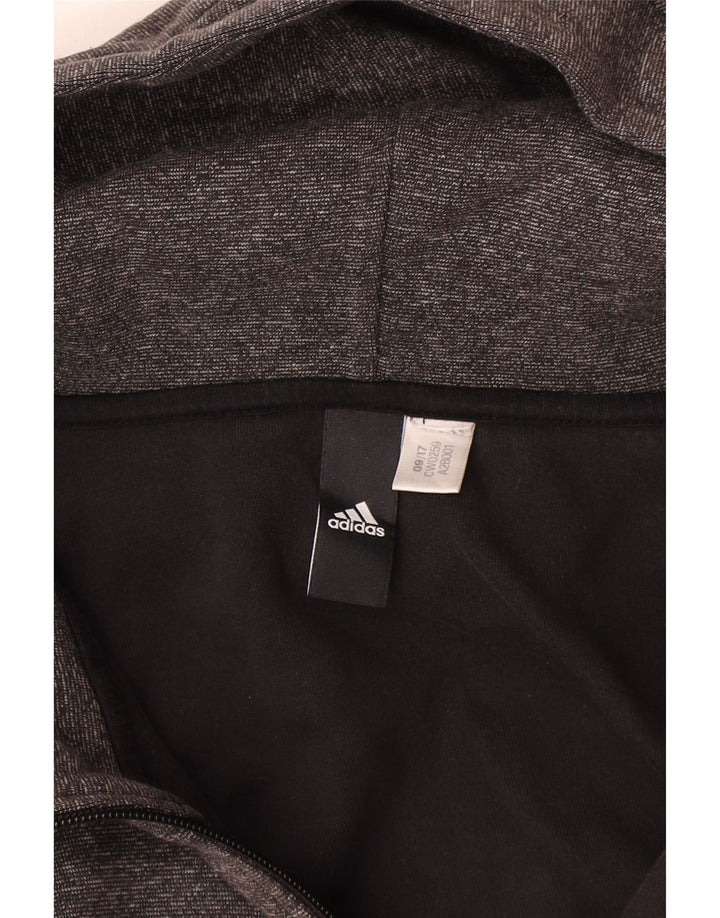 Adidas Sudadera con capucha y cremallera para hombre 2XL Gris