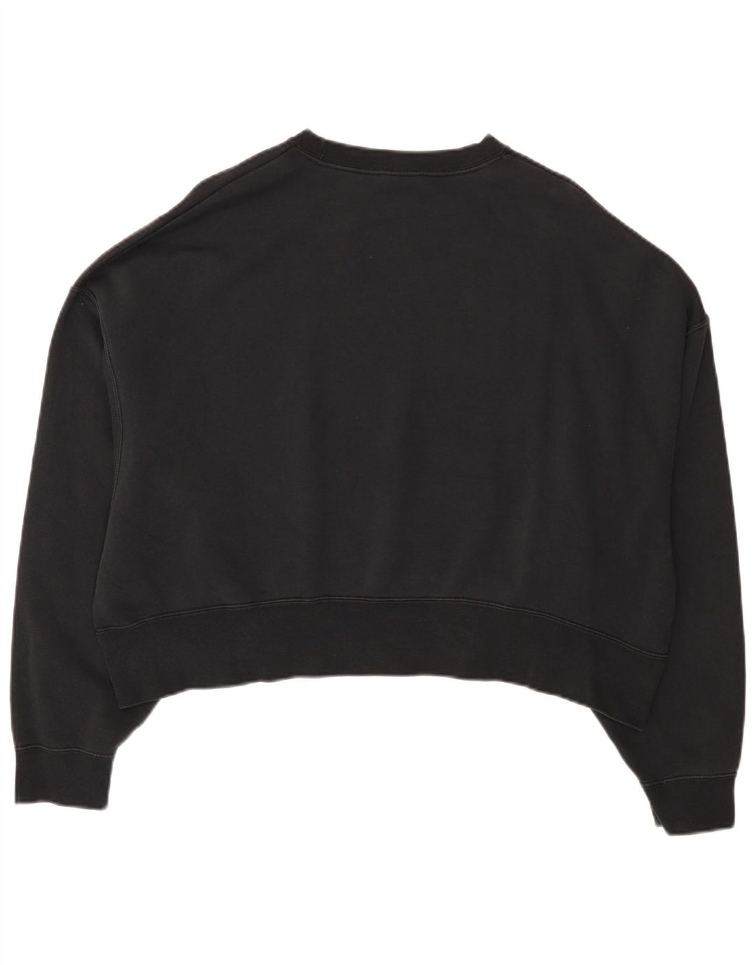Nike - Sudadera corta extragrande para mujer, talla 40, talla mediana, algodón negro