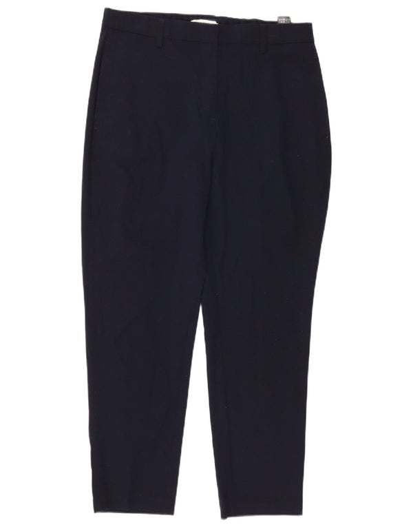Marks & Spencer Pantalones cortos de cintura alta para mujer UK 12 Medium W30 L25 Nav