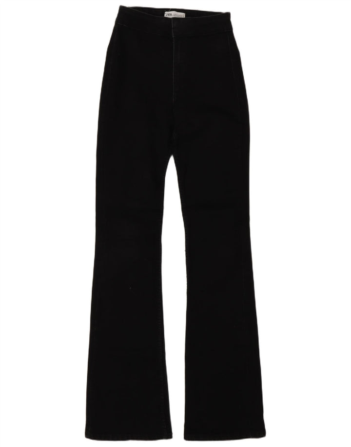 Zara Vaqueros Acampanados Mujer EU 34 2XS W24 L33 Negro