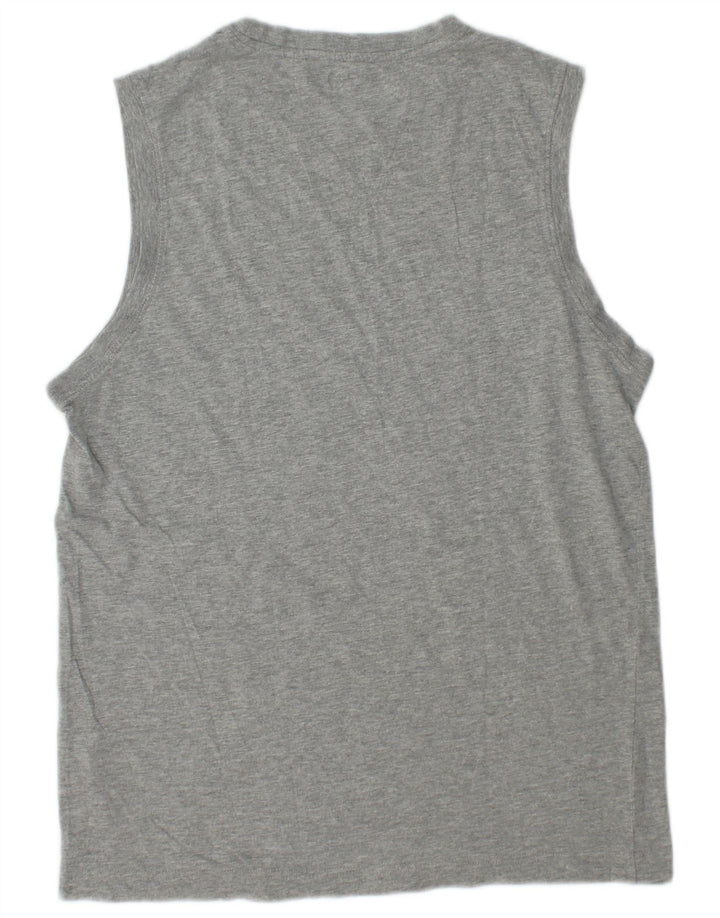 Kappa Hombre Chaleco Top XL Algodón Moteado Gris