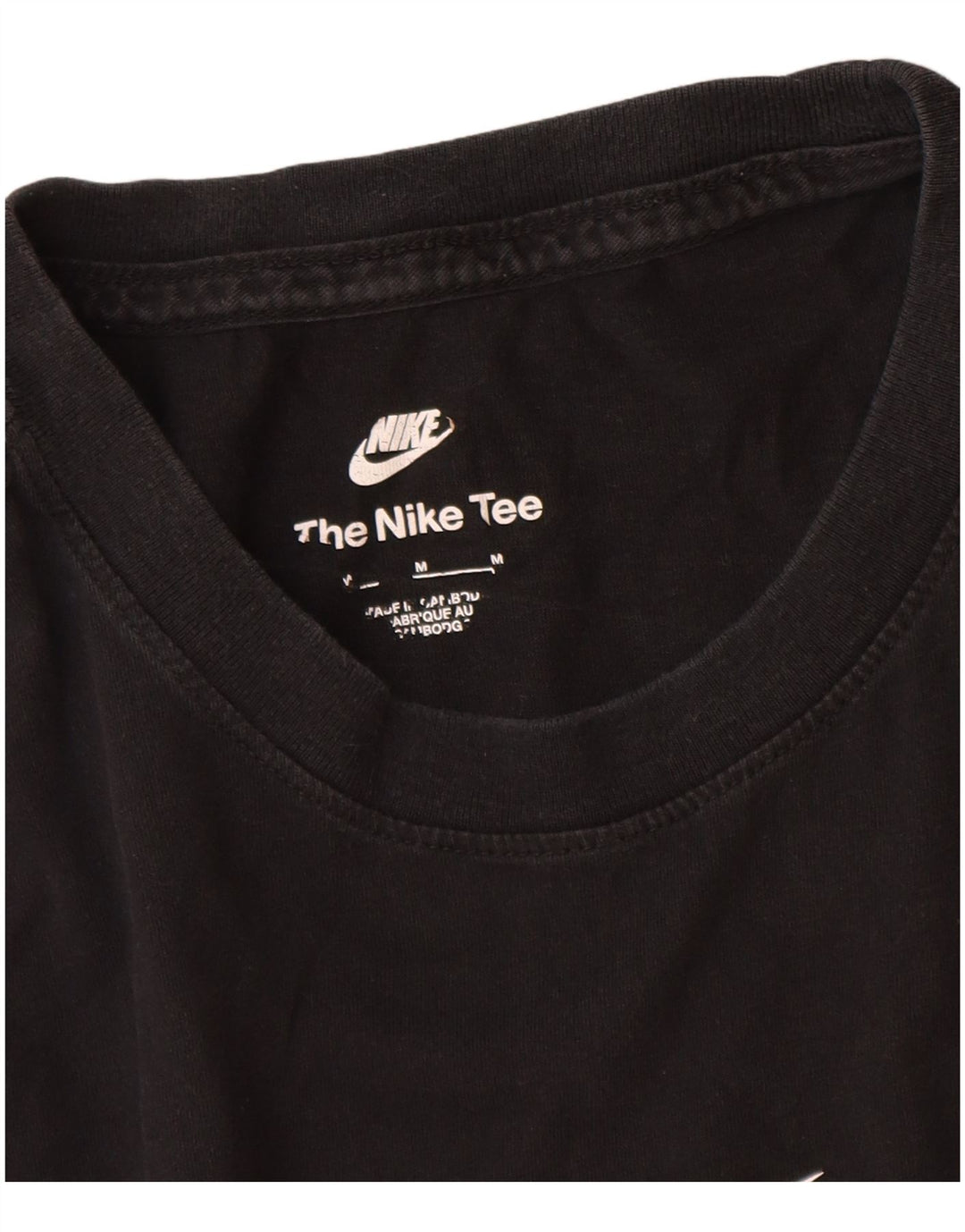 Nike Camiseta gráfica para hombre Top mediano de algodón negro