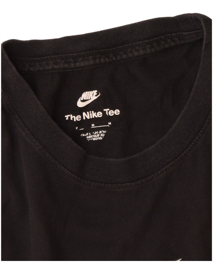 Nike Camiseta gráfica para hombre Top mediano de algodón negro