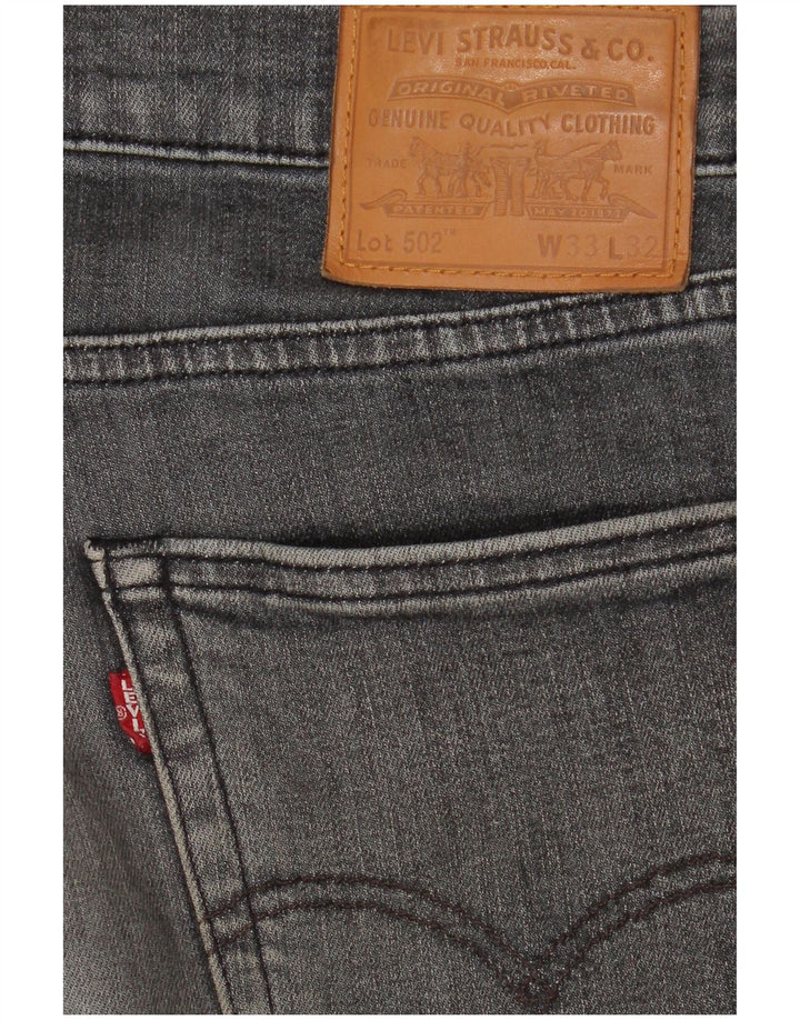 LEVI'S Mens 502 Tapered Jeans W33 L29 Black