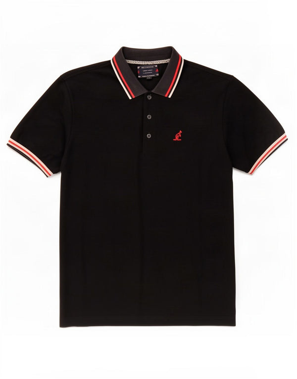 AUSTRALIAN L'ALPINA Mens Polo Shirt IT 56 XL Navy Blue Striped