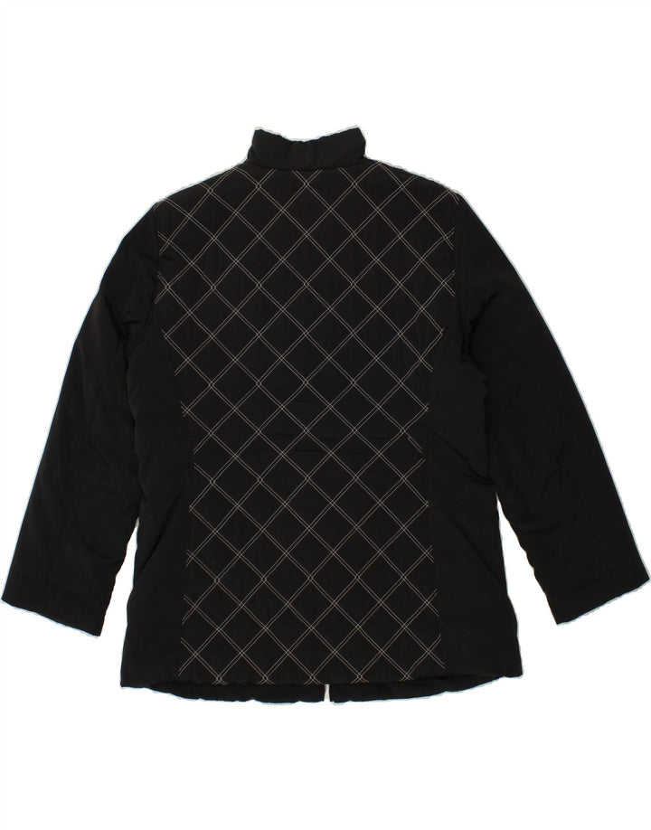 PERTE BY KRIZIA Womens Bomber Jacket UK 18 XL Black Argyle/Diamond Vintage Perte by Krizia and Second-Hand Perte by Krizia from Messina Hembry 