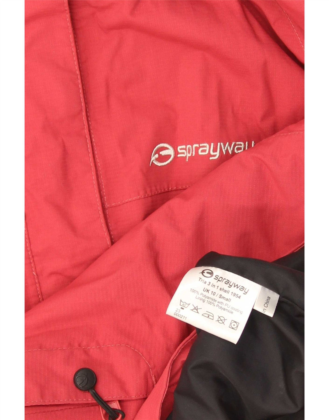 Sprayway Chaqueta impermeable con capucha para mujer UK 10 Small Red Polyamide