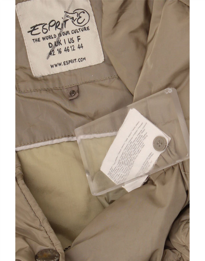Esprit Abrigo acolchado para mujer UK 46 Grande Caqui Poliéster
