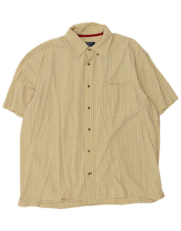 Camisa Levi's Hombre Manga Corta XL Algodón Vichy Amarillo