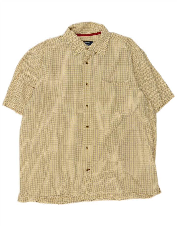 Camisa Levi's Hombre Manga Corta XL Algodón Vichy Amarillo