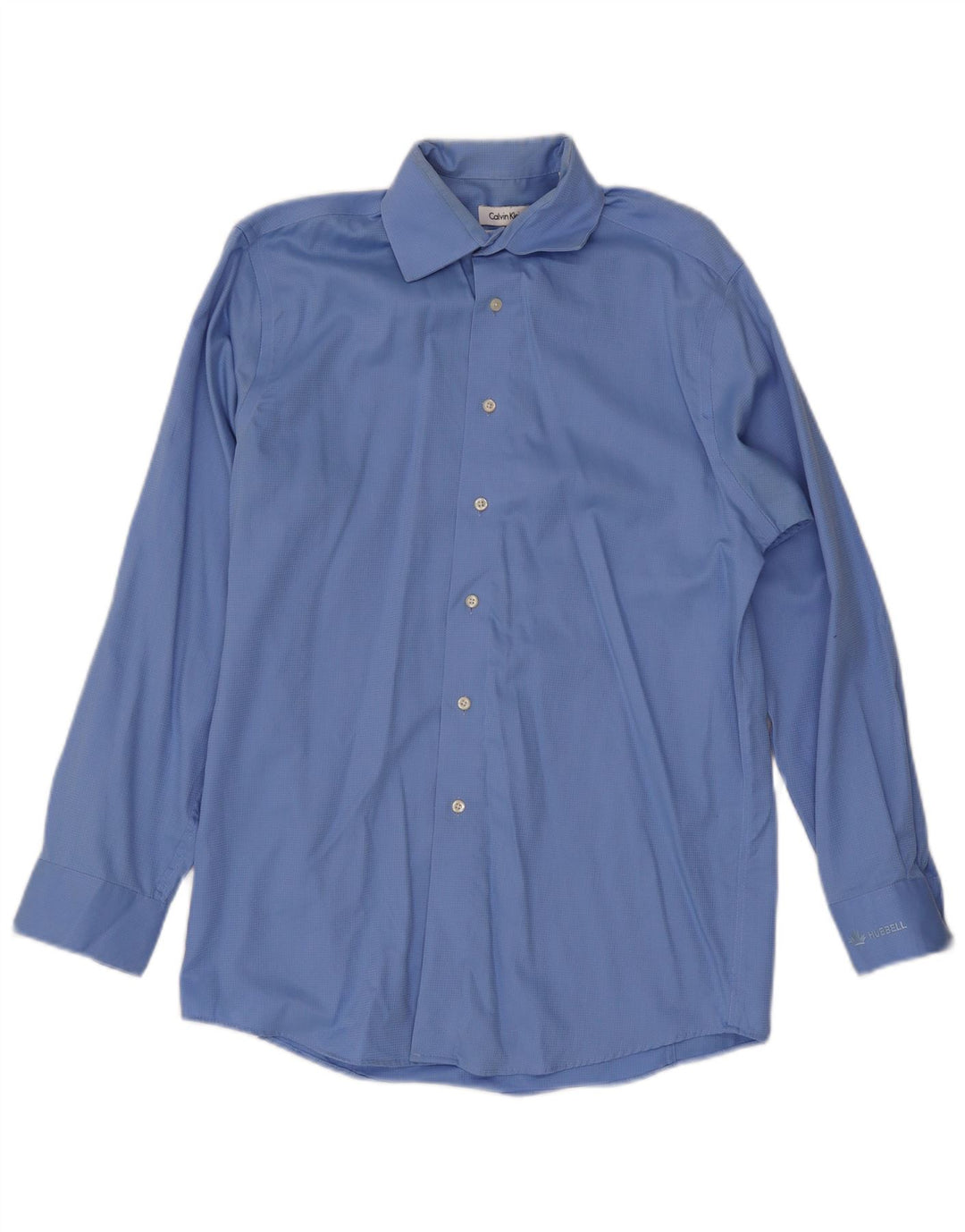 Calvin Klein Camisa para hombre Talla 14 1/2 15 Algodón azul pequeño
