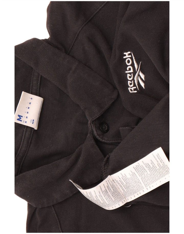 Polo Reebok Hombre Mediano Negro Algodón