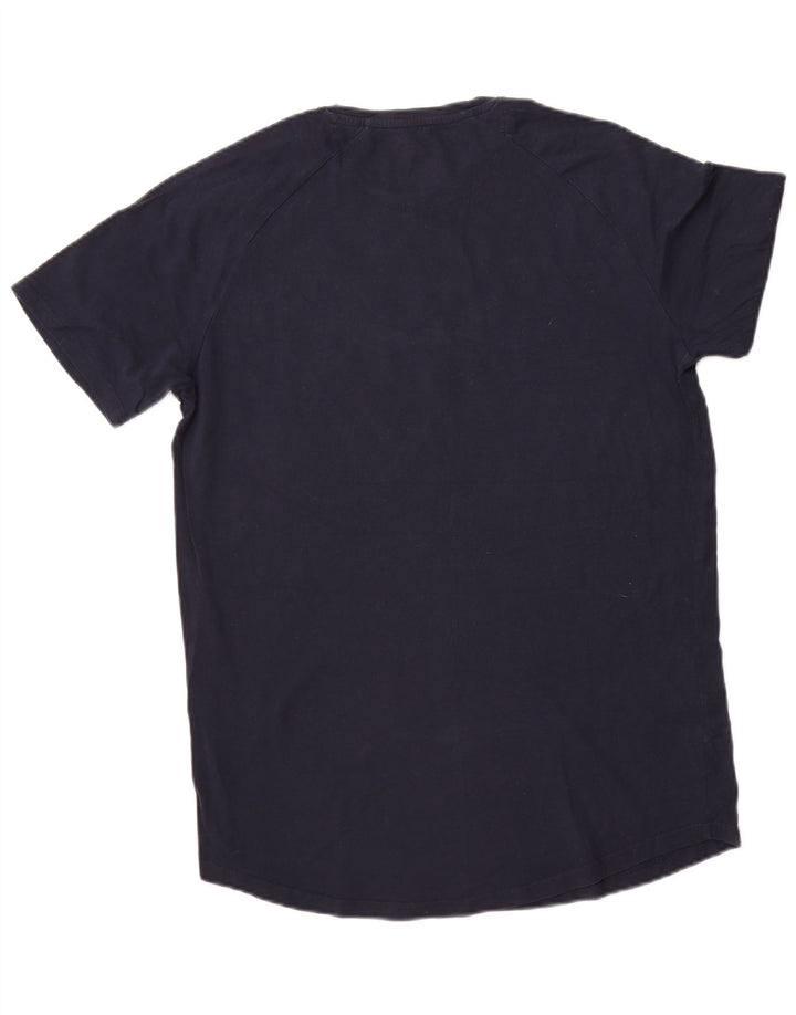 JACK & JONES Hombre Camiseta Top Medium Azul Marino Algodón