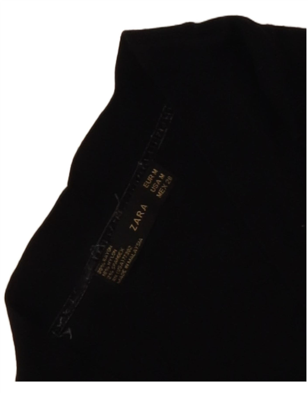 Zara Mujer Crop Cardigan Suéter UK 12 Medium Negro