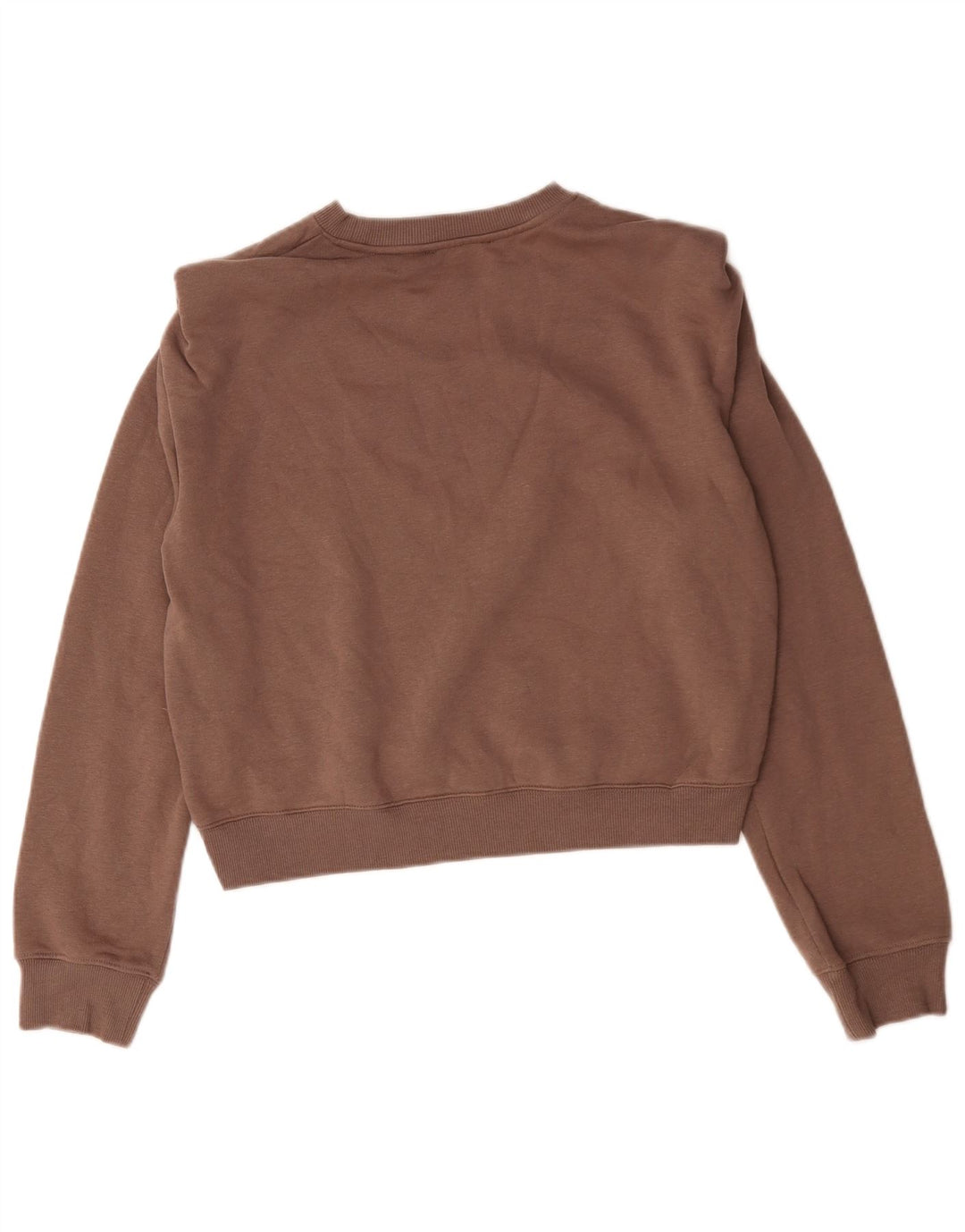 Zara Mujer Oversize Sudadera Jumper UK 10 Small Marrón Algodón