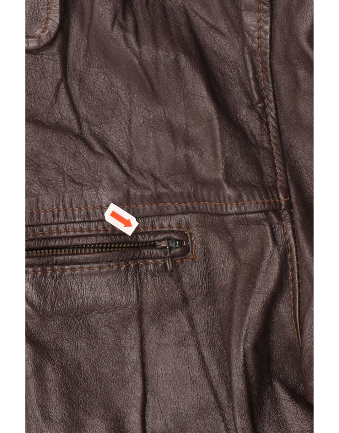 VINTAGE Chaqueta de cuero para hombre Reino Unido 42 XL Cuero marrón