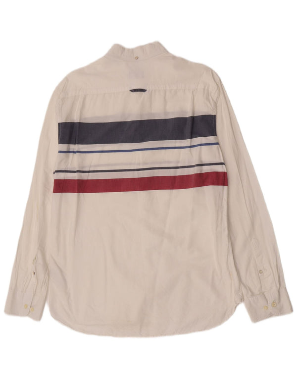 Gant Camisa ajustada para hombre XL Algodón a rayas blancas