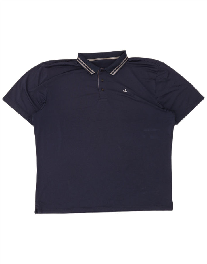 CALVIN KLEIN Polo de golf para hombre XL Azul marino Poliéster