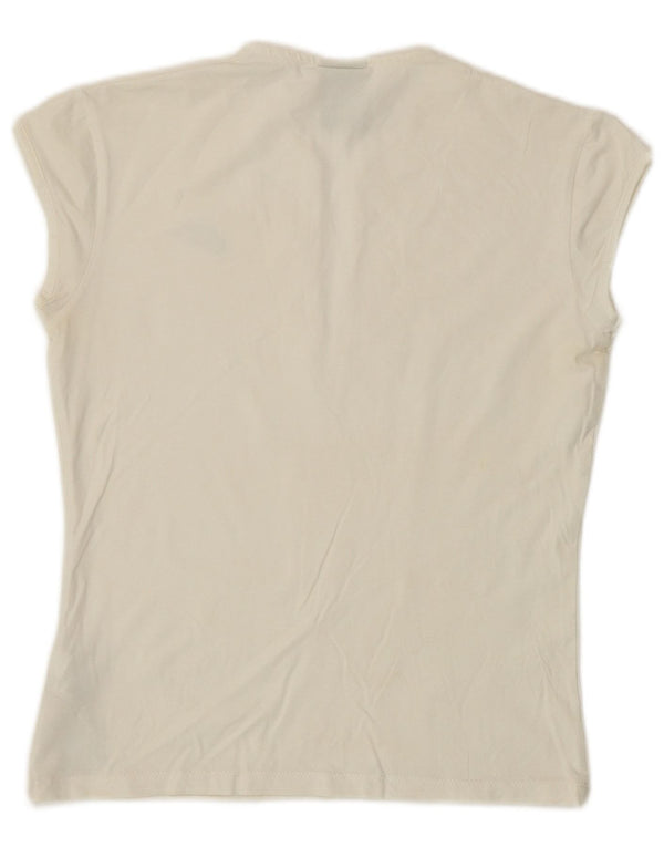 NIKE Womens T-Shirt Top UK 10/12 Medium White Cotton