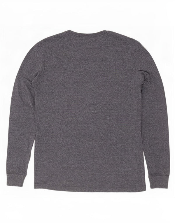 Tommy Hilfiger Top para hombre de manga larga de poliéster moteado en azul marino grande