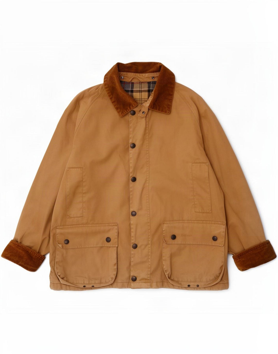 Barbour Mens Bedale Chaqueta De Algodón Encerado Reino Unido 38 Medio Beige Colorblock