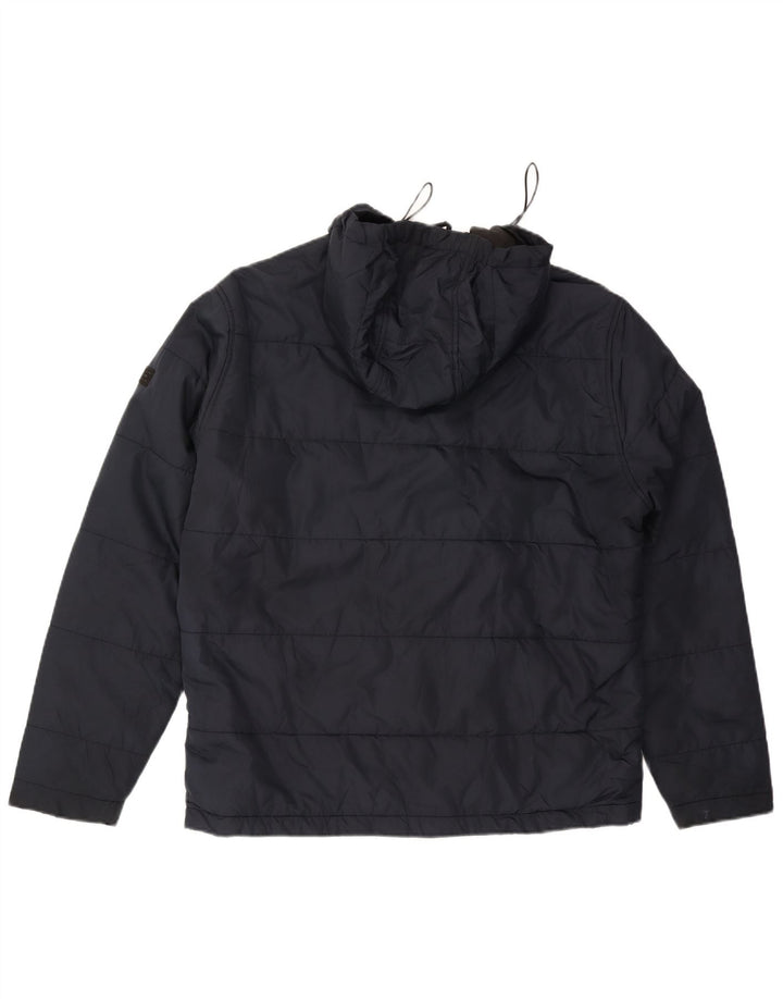 Jack & Jones Chaqueta acolchada con capucha para hombre UK 42 XL Azul marino Poliéster