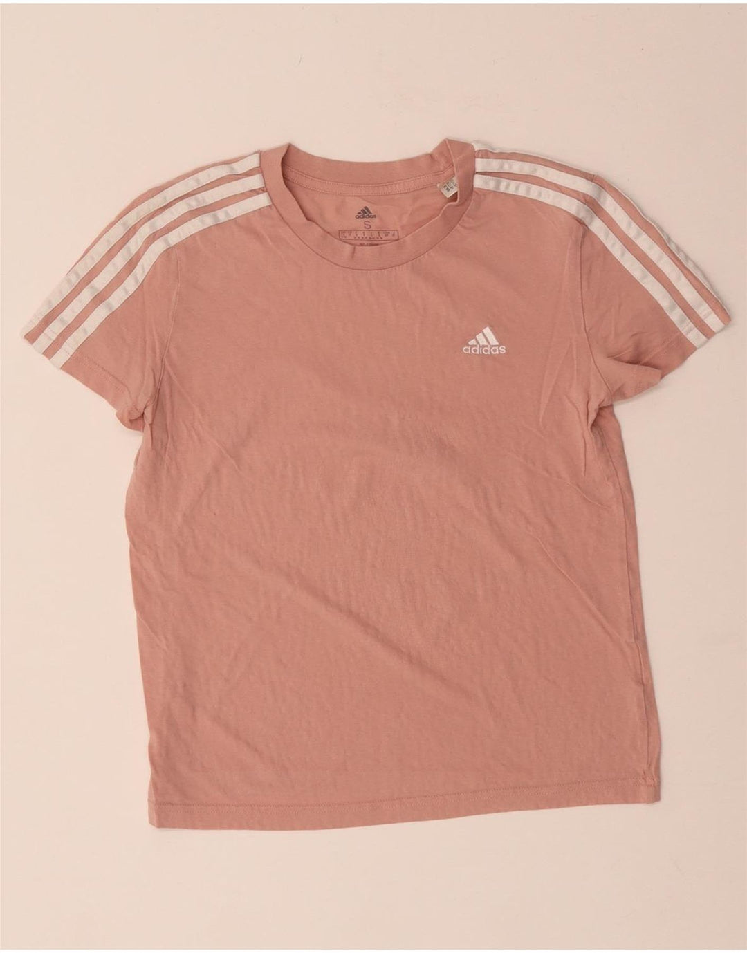 ADIDAS Camiseta Mujer Top UK 8/10 Small Rosa Algodón