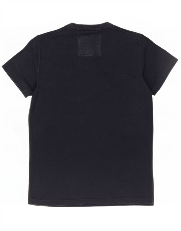 Abercrombie & Fitch Mens Muscle Graphic T-Shirt Top Medium Navy Blue Cotton