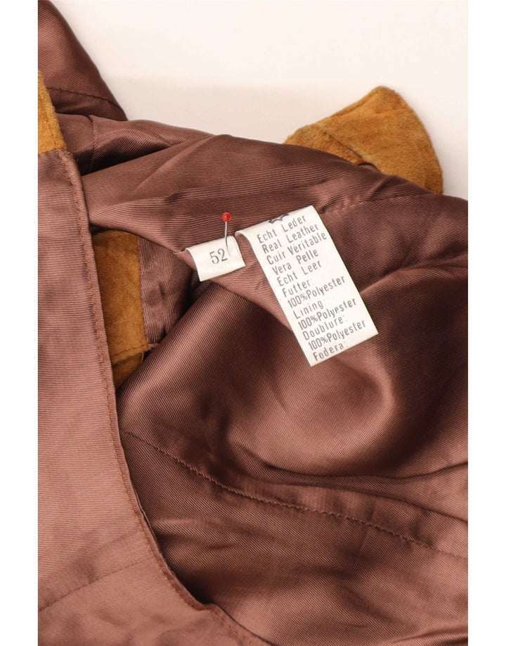 Broadway Chaleco de ante para hombre IT 52 Cuero beige grande