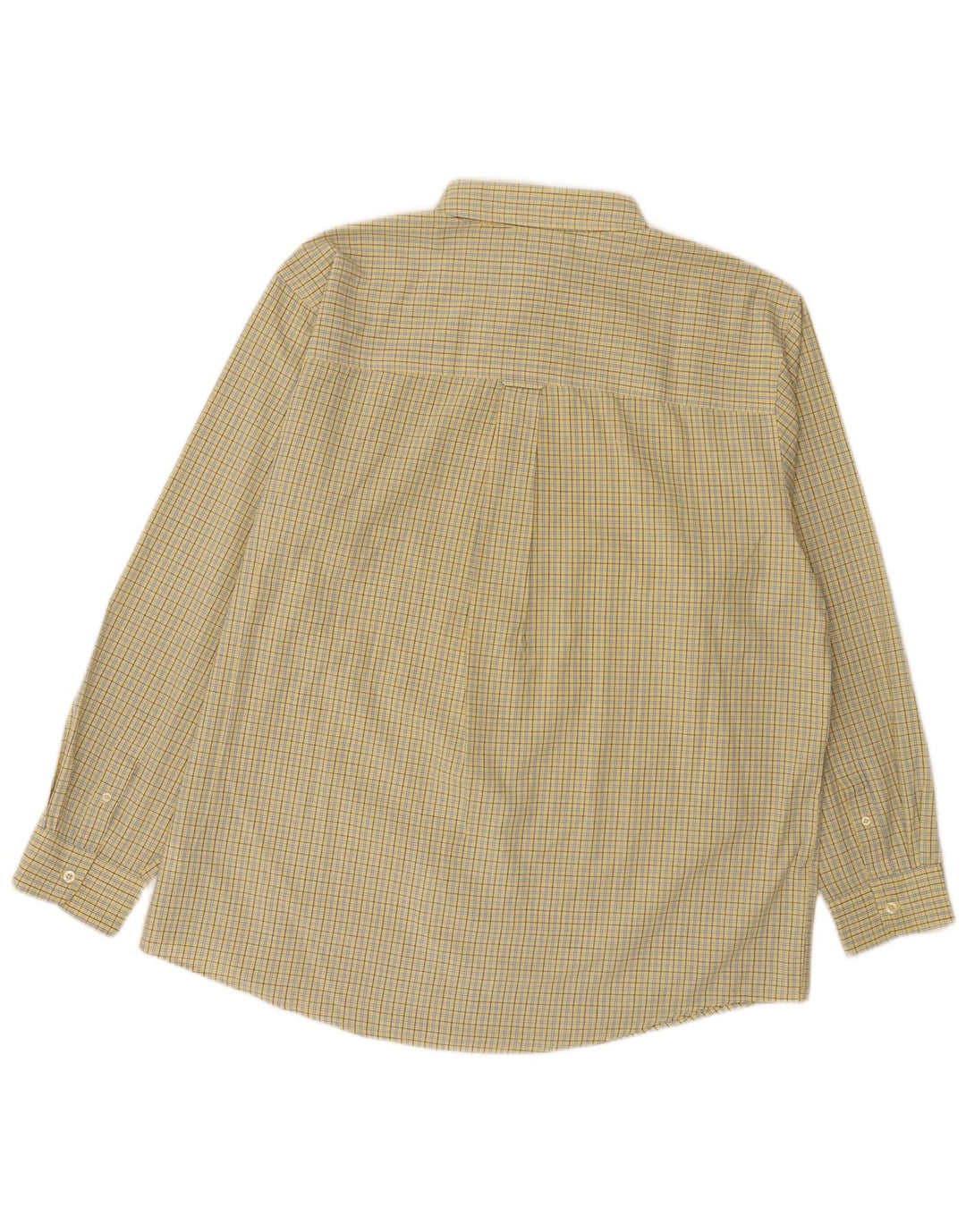 Chaps Camisa de fácil cuidado para hombre XL Algodón a cuadros amarillos