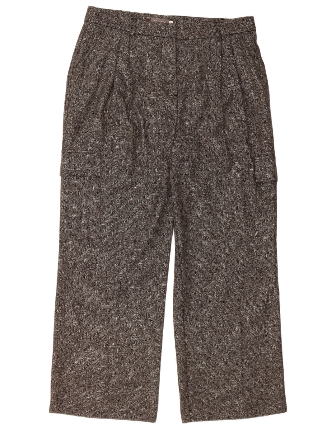 MINT VELVET Pantalón cargo con pinzas para mujer XL W36 L30 Poliéster moteado gris