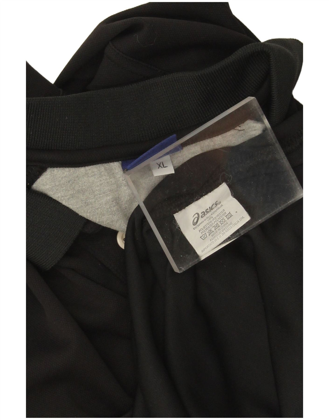 Polo Asics Hombre XL Poliéster Negro