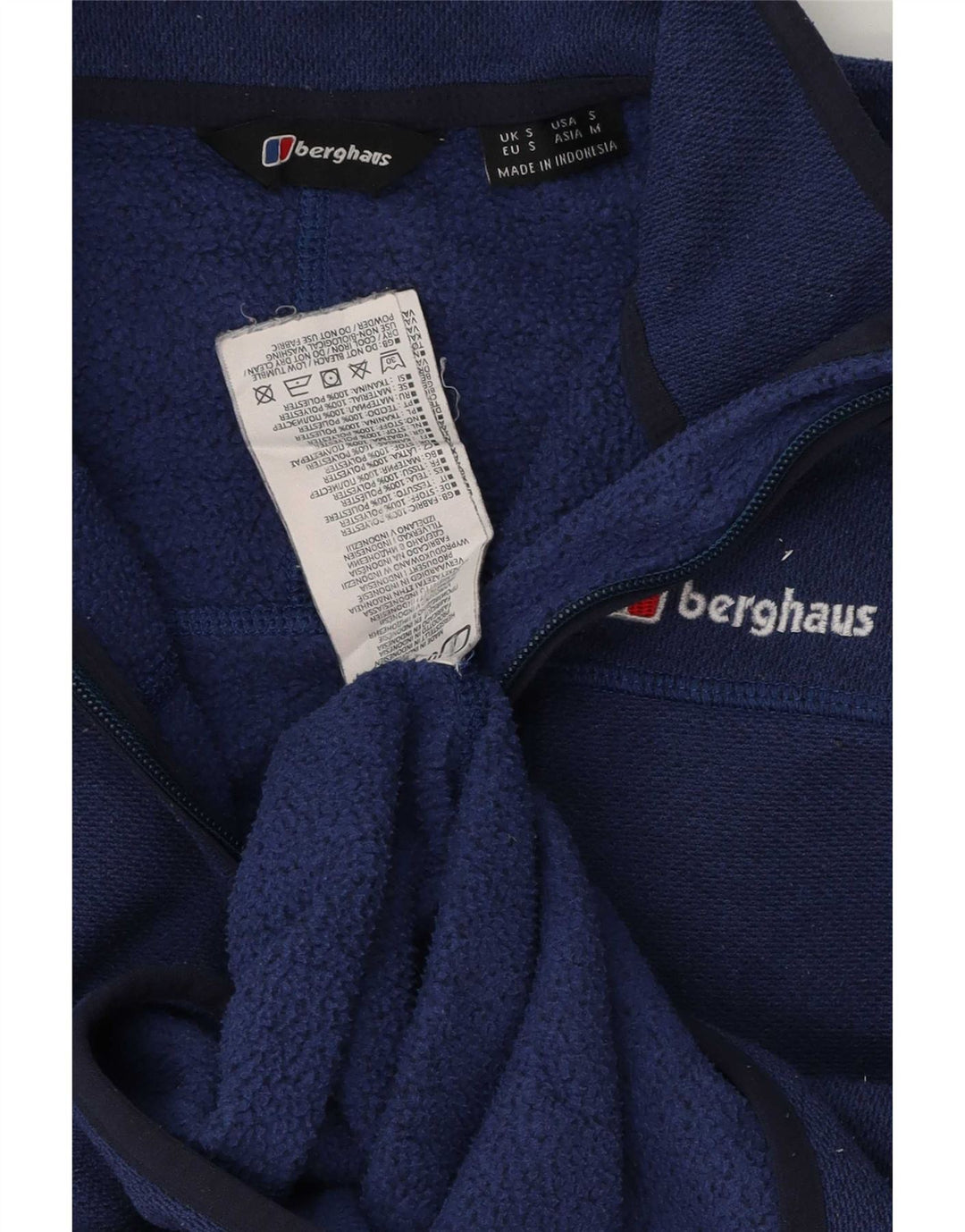 Berghaus Hombre Cremallera Cuello Sudadera Jersey Pequeño Azul Marino Poliéster