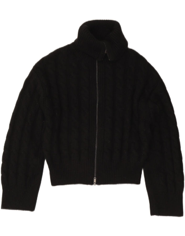 Cos - Cárdigan extragrande para mujer, talla pequeña, lana negra