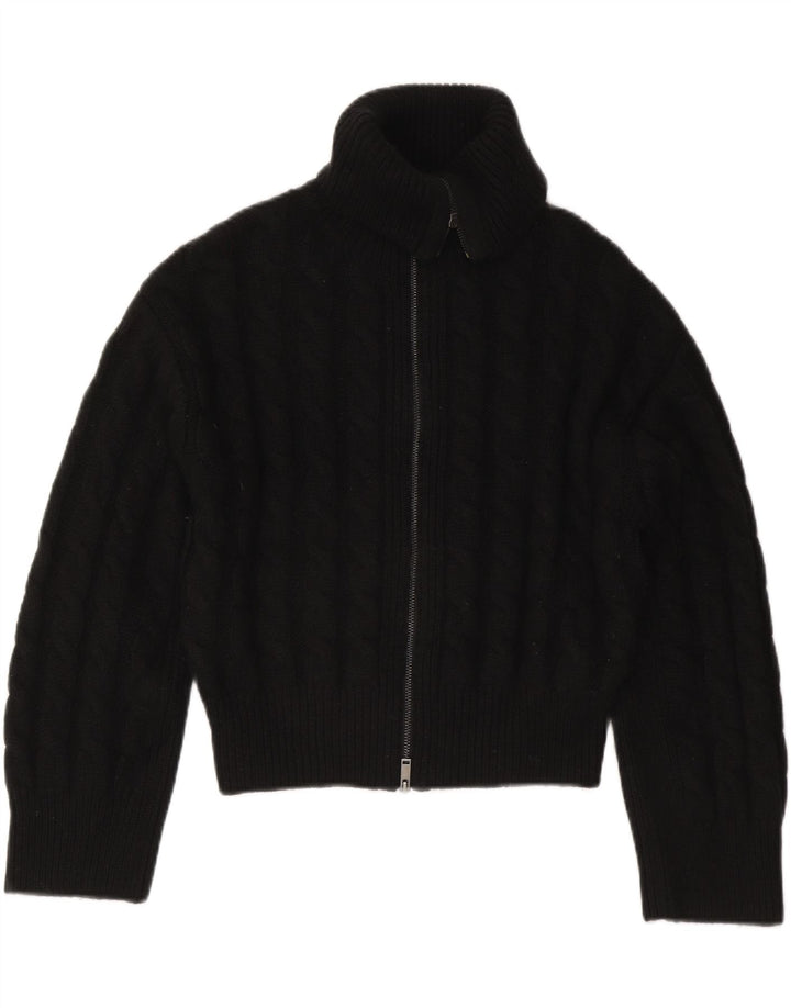 Cos - Cárdigan extragrande para mujer, talla pequeña, lana negra