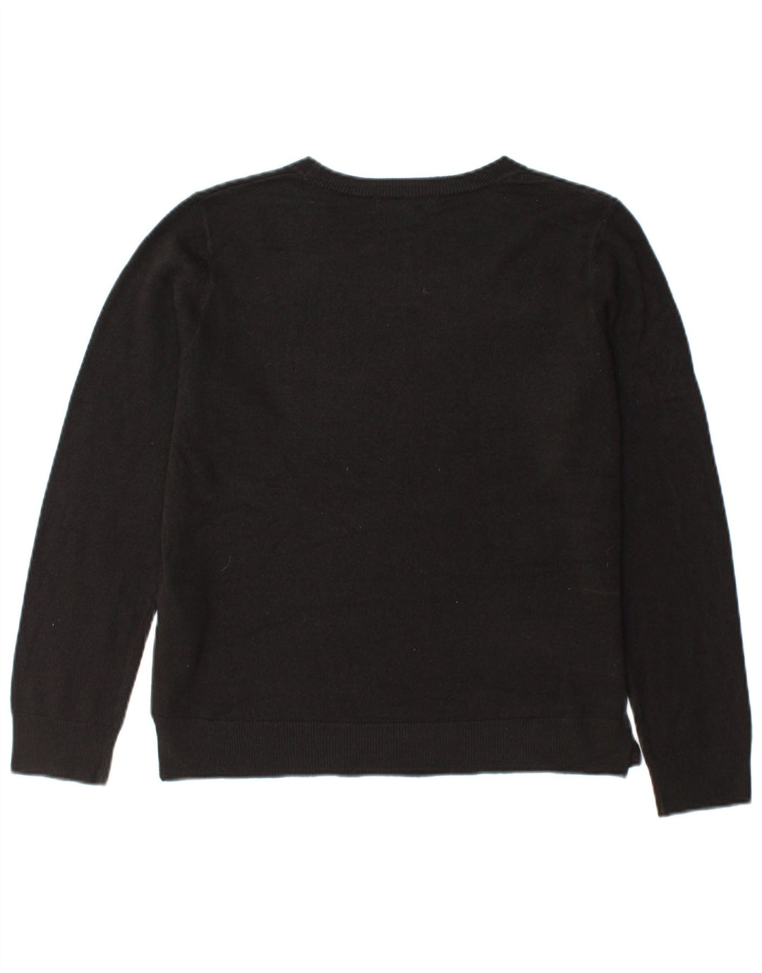 Marks & Spencer - Jersey de cuello redondo para mujer, talla 40, talla mediana, acrílico negro