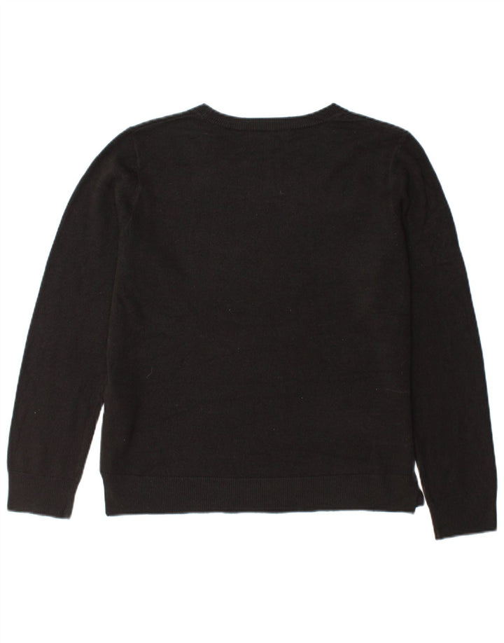 Marks & Spencer - Jersey de cuello redondo para mujer, talla 40, talla mediana, acrílico negro