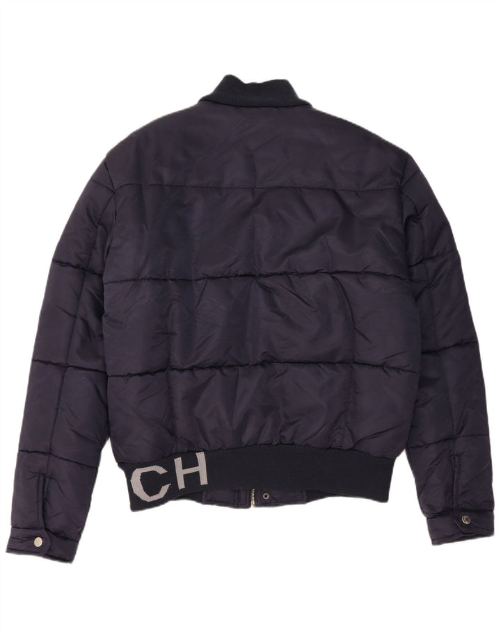 RICHMOND Chaqueta acolchada gráfica para hombre UK 38 Mediana Azul marino Poliamida