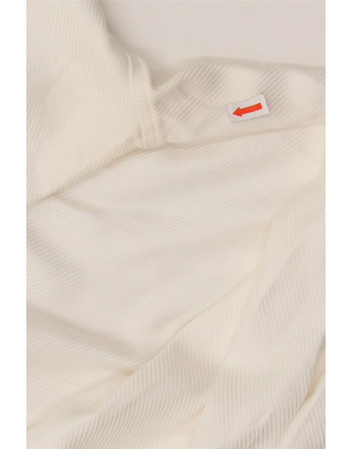 BANANA REPUBLIC Camisa de pana para mujer Reino Unido 44 Algodón blanco mediano