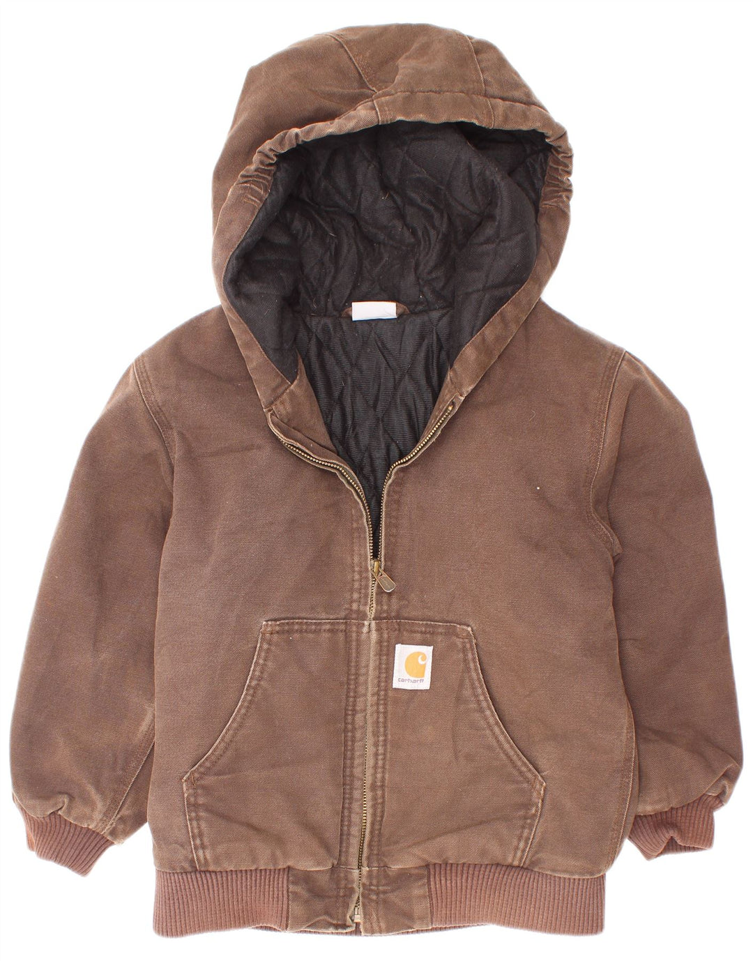 Carhartt Chaqueta Bomber con Capucha para Niños 7-8 Años Pequeña Algodón Marrón