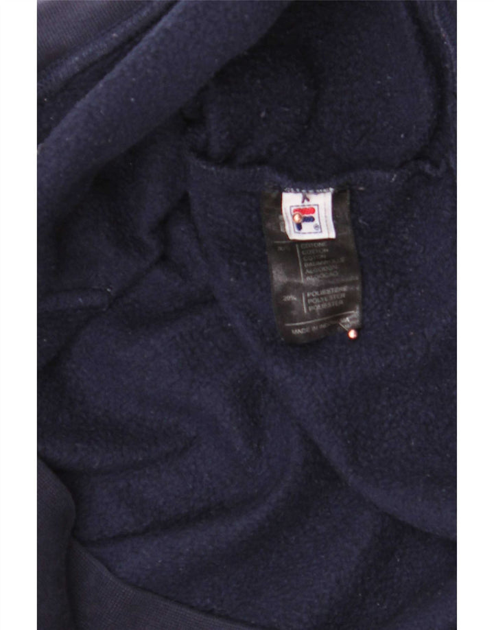 Fila Hombre Graphic Hoodie Jumper Medium Azul Marino Algodón