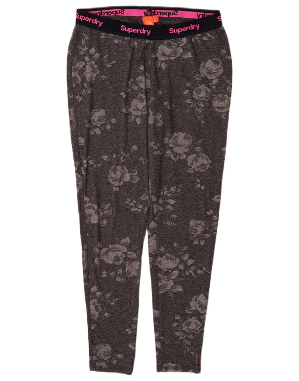 SUPERDRY Leggings gráficos para mujer UK 44 Algodón floral gris grande