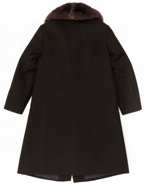 Creazioni Femminili Abrigo cruzado para mujer IT 49 XL Negro