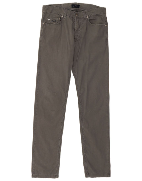 Harmont & Blaine Pantalones chinos ajustados para hombre IT 48 Medium W32 L32 Algodón gris