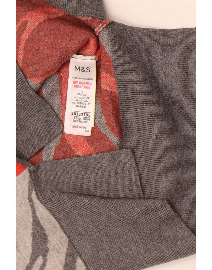 Marks & Spencer Suéter con Cuello Alto para Mujer UK 8 Small Gris