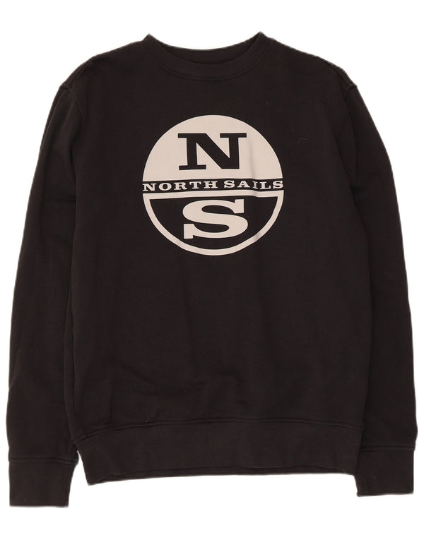 North Sails Hombre Sudadera Jumper Medium Negro Algodón